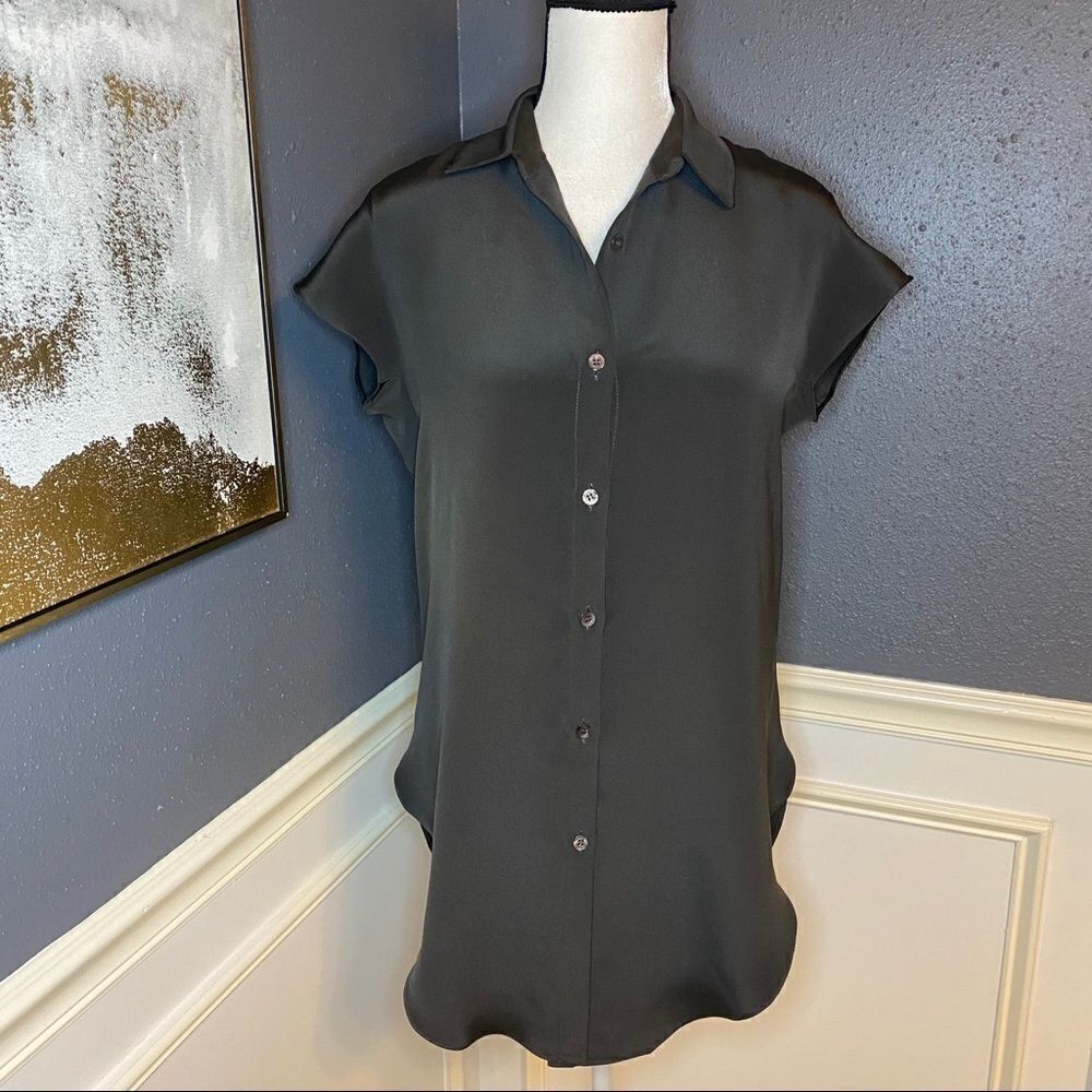 Peter Cohen Silk Button Down Tunic with side slits